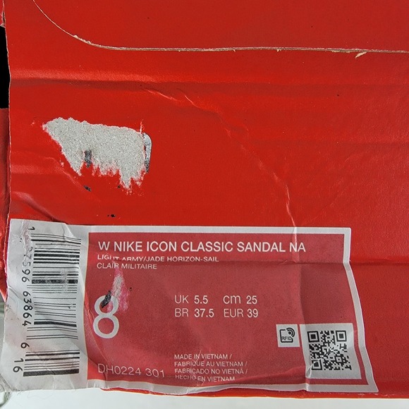 Nike Icon Classic Sandal Women 8 Light Army Jade Green DH0224-301 Platform - Picture 7 of 7